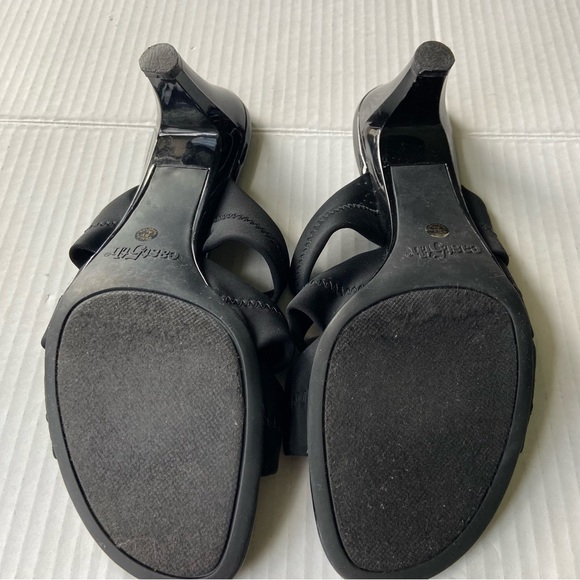 East Fifth easy wear black fabric and patent leather sandals SZ 8 - Picture 6 of 10
